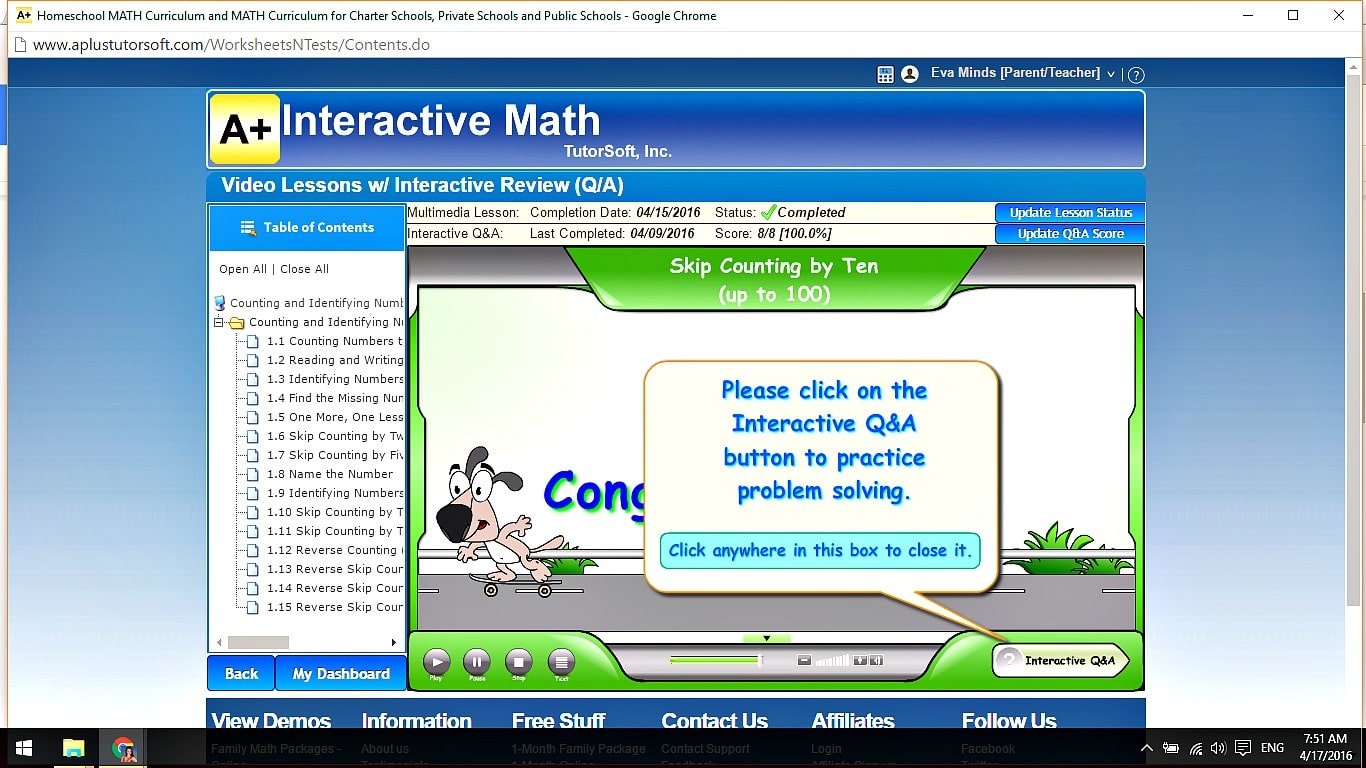 A + Interactive Math // Homeschool Math Online // mini-courses, worksheets, video lessons, tests