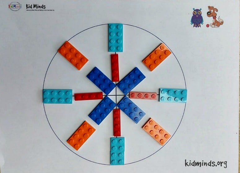 Symmetry and Patterns with LEGO bricks with Free Printables.  Help your kids develop mathematical thinking, while they are having fun.  Part of the Science of symmetry Unit study. 