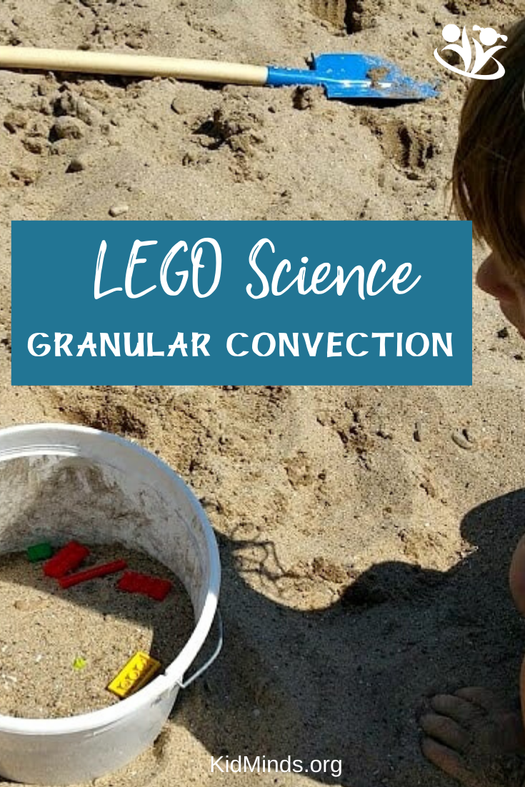 Use LEGO and sand to study physics with kids. Grab a bucket of sand and some LEGO bricks for a quick demonstration of a Brazil Nut Effect. #LEGO #scienceforkids #kids #earlylearning #handsonlearning #sandexperiments #STEAM
