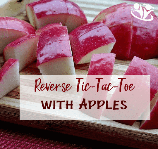 Reverse Tic-Tac-Toe with #apples for energetic #kids.