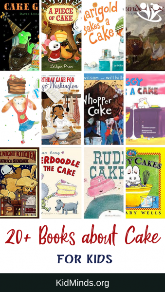 20+ books about cake for kids: delightful and exciting picture books for elementary grades and board books for the little ones. #books4kids #cake #kidsbooks #childrensbook #picturebook #books #reading #kidlit #education
