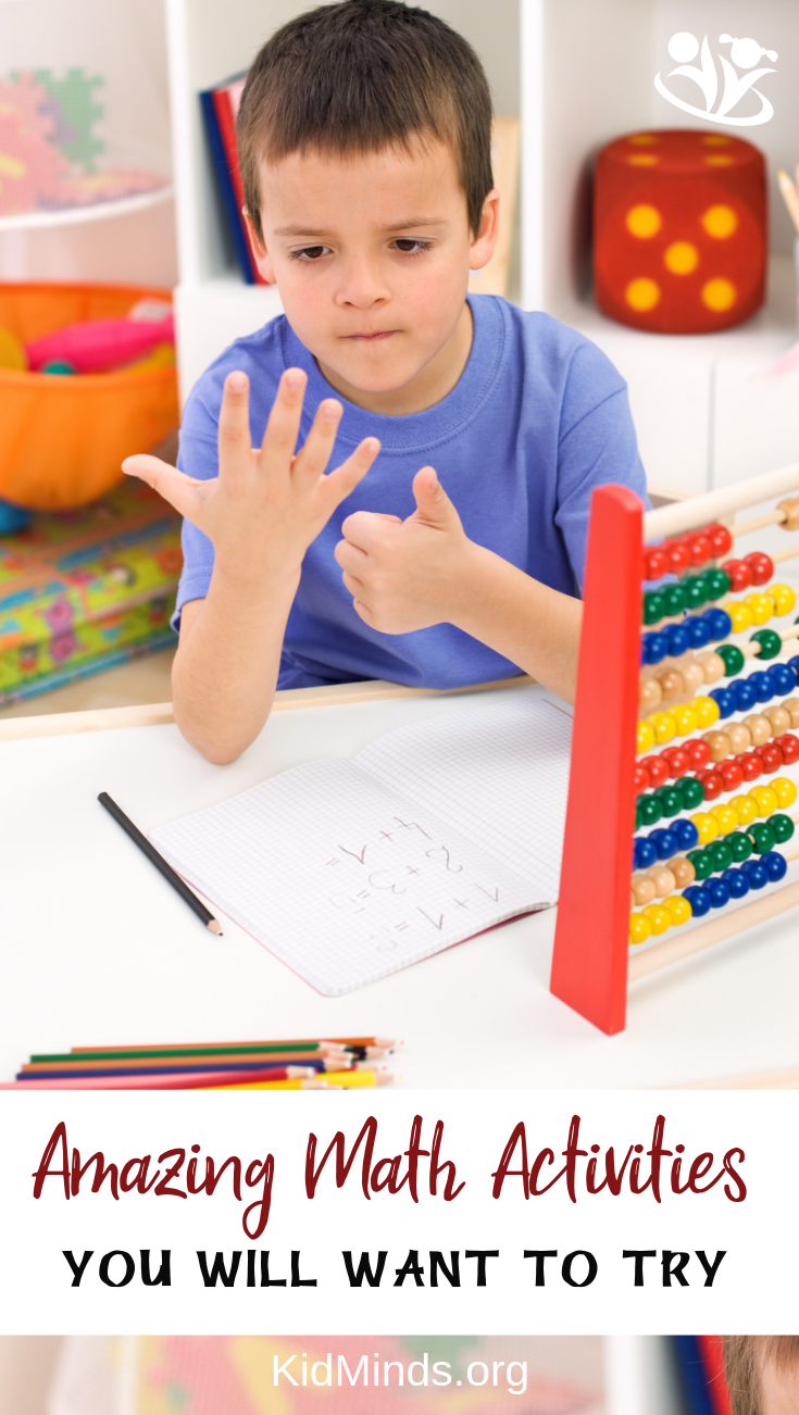 If you want to make your kids think and stretch their minds, check out the following amazing math activities. They will make a great addition to any math curriculum. #math #teachingmath #mathresources #homeschool #mathisfun #mathematics #practicalmath #welovemath #mathathome #kidsmath #mathmatters #iteachmath #handsonlearning #learningisfun #earlylearning #learningwithgames #mathgames #kidminds #kidsminds