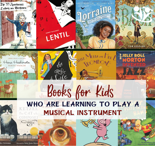 Wanting to learn to play a musical instrument is not the same as sticking to years of dedicated practice. Here is a list of picture books about musicians and musical instruments that will inspire love and appreciation of music. They also might help your kids to keep going when the going gets tough. #motivation #picturebooks #music #books #musicpicturebooks #picturebook #reading #magicofchildhood #kidmusicians #learntoplaypiano #playcello #kidsplay #readaloud #musicalkids