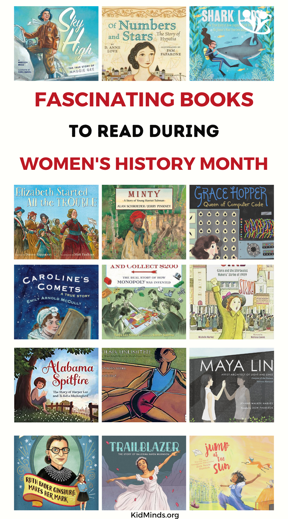 Amazing picture books to read during women's history month to educate our kids and spark some juicy discussions. #kidlit #readinglist #raisingreaders #kidminds #picturebooks