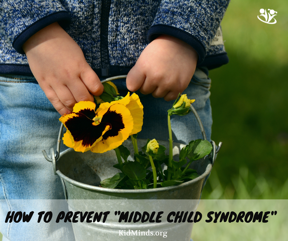 If you worry about “the middle child syndrome” in your family, this article is for you.  #parenting #formoms #middlechild #positiveparenting