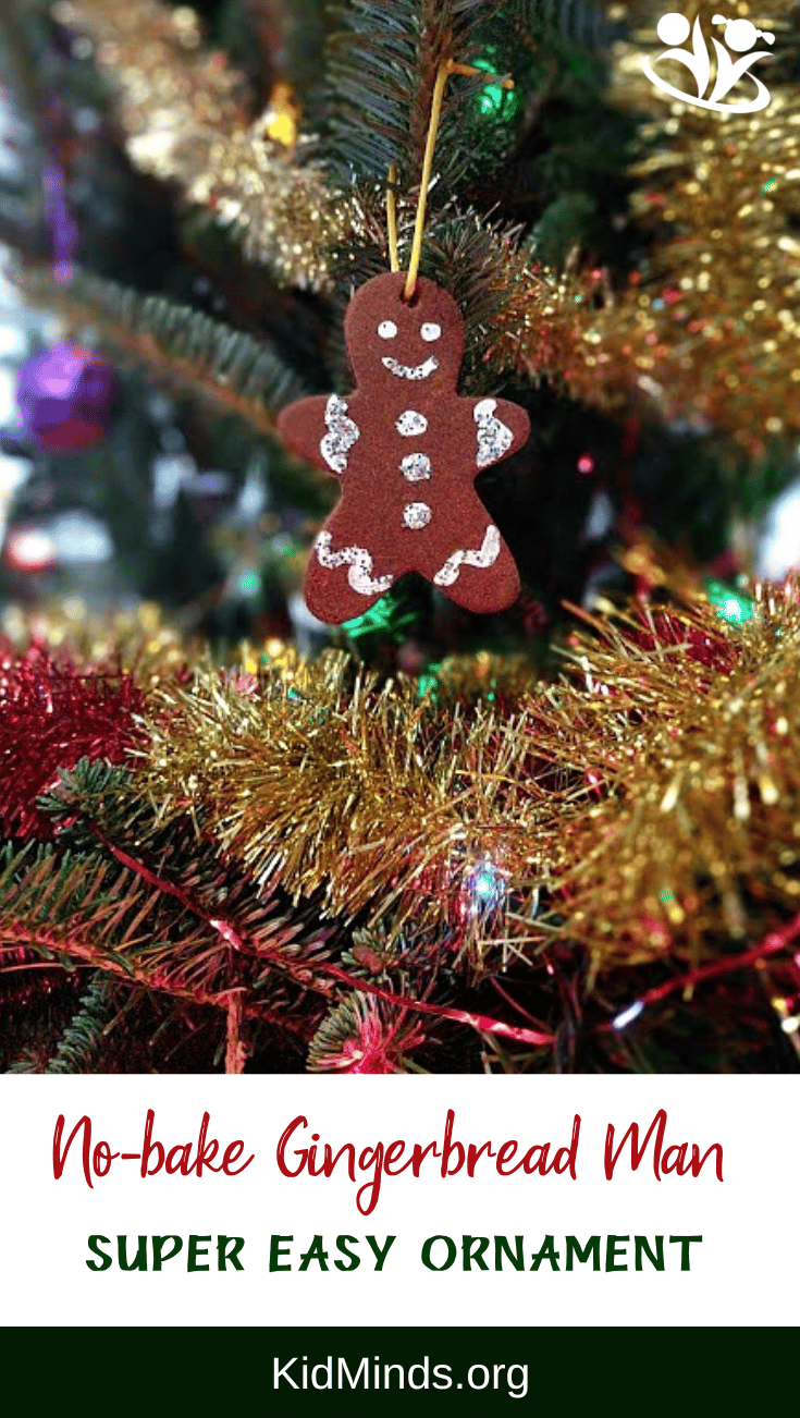 No-bake gingerbread man ornaments made with applesauce, cinnamon, and glue. Give it a try! Not only will they look gorgeous on your Christmas tree, but they’re also great for gifting. #gingerbreadornaments #homemadeornaments #makingmemories #enjoyingtheday