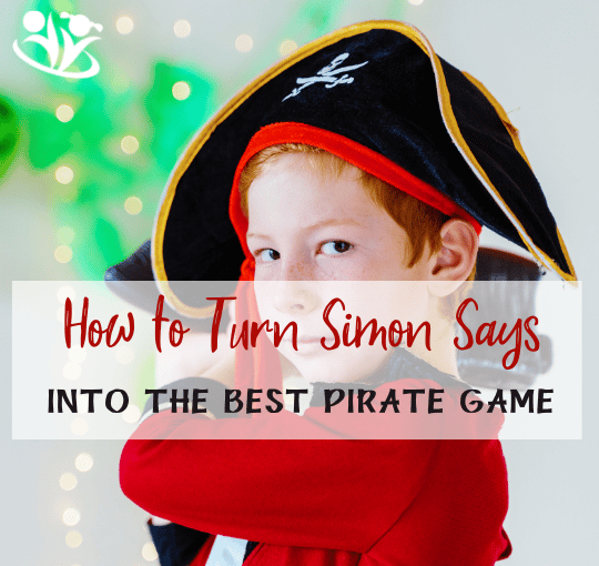 Are you celebrating Pirate Month (August), Talk Like a Pirate Day (September 19th), or just looking for a novel way to help your kids burn energy? #simonsays #kidsactivities #laughingkidslearn #kidsgames #kids #indoorgames #kidsfun #familyfun #happykids #pirates #talklikeapirateday #piratemonth #children