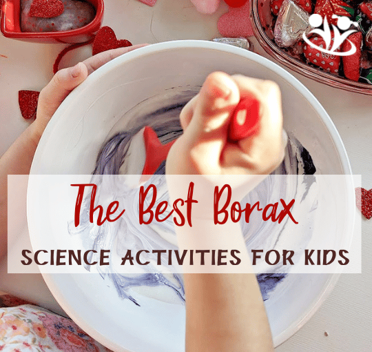 There are so many ways to create with Borax! From dragon fire to bouncy balls and everything in between, here are 12 of our favorite ideas to get you started. #kidsactivities #laughingkidslearn #homeschooling #earlyeducation #borax #creativekids #kidminds #handsonlearning