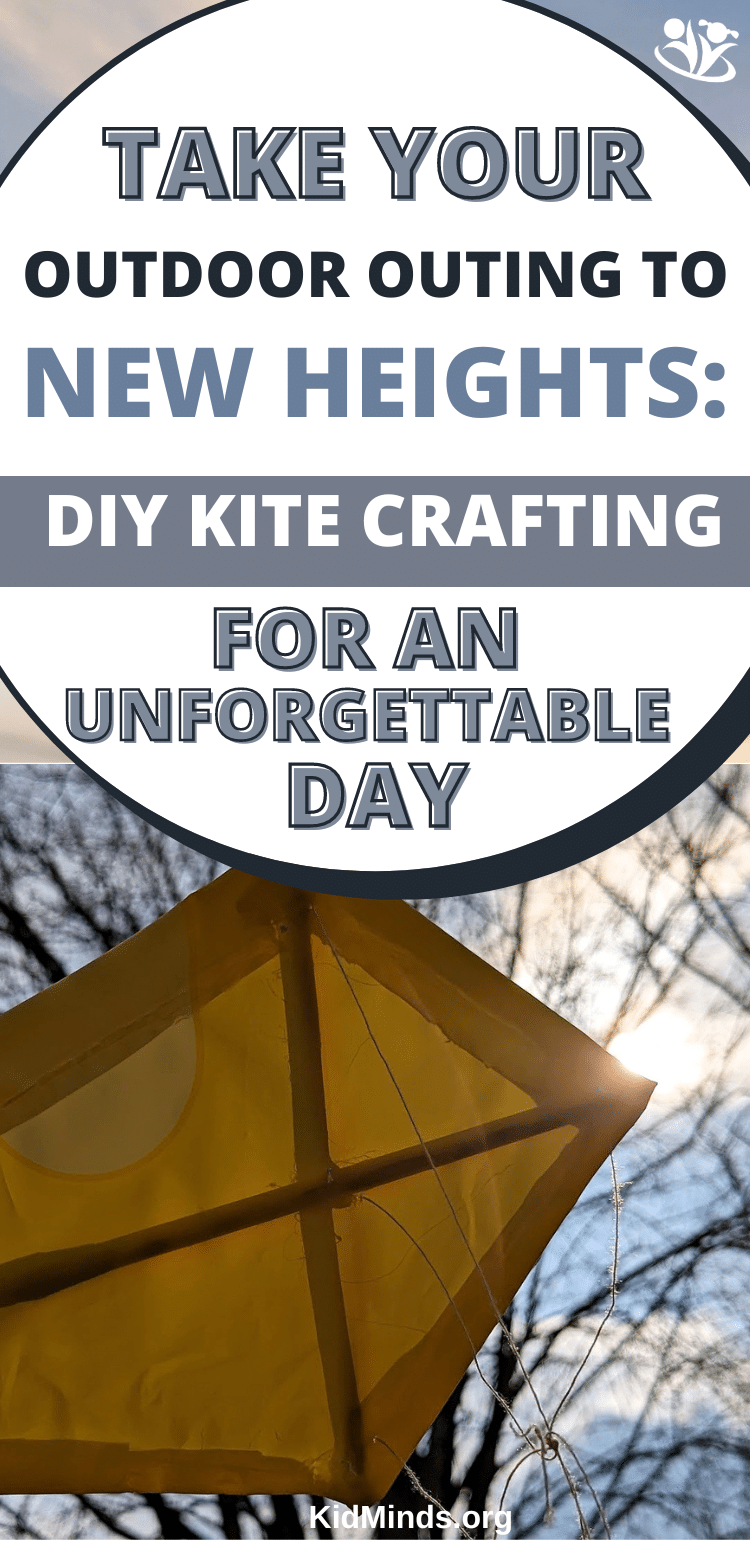 This DIY kite is super easy to make from an ordinary plastic bag! Make it during National Kite Month or any other day of the year! #kidsactivities #fun4kids #handsonlearning #gravity #wind #kite #earlylearning #kidminds #laughingkidslearn #homeschooling #familyfun