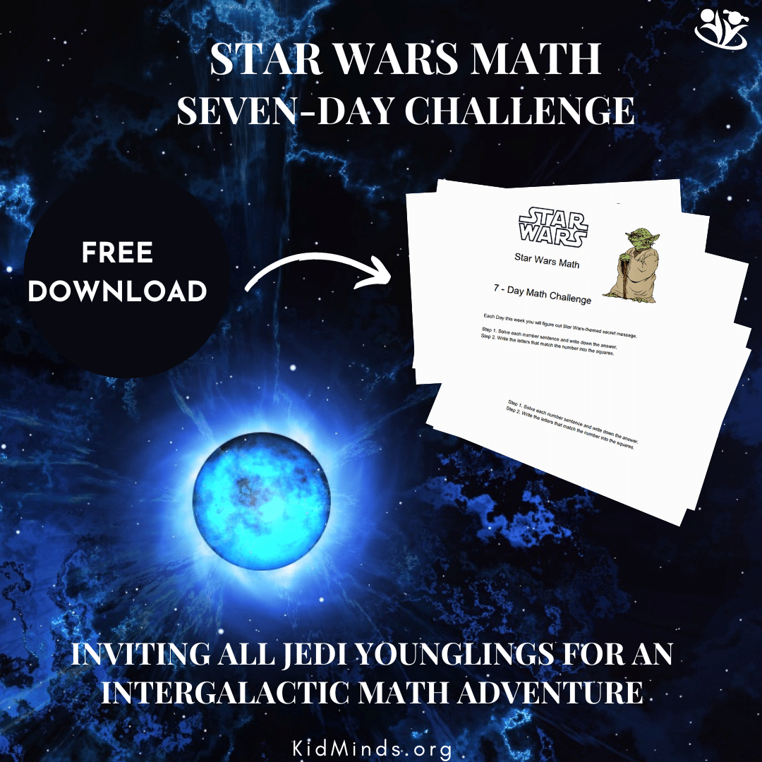 Ignite their love for math with our 7-day Star Wars Math Challenge!  #starwars #math #sevendaymathchallenge #starwarsmathchallenge #elementarylearning #laughingkidslearn #funmath