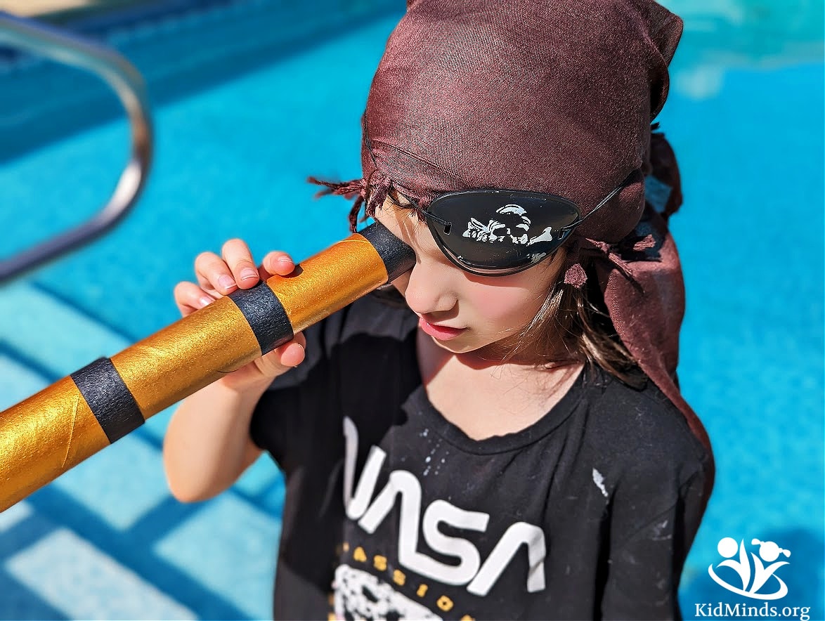 Armed with this fantastic pirate telescope, your kids will be ready to embark on a thrilling pirate adventure! #kidsactivities #STEM #pirate #creativekids #handsonlearning #telescope #scienceforkids #STEAM